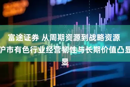富途证券 从周期资源到战略资源 沪市有色行业经营韧性与长期价值凸显